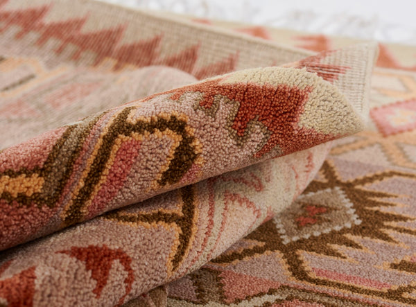 Momeni Nomad NOM-1 Hand Knotted Traditional Tribal Indoor Area Rug Rust 9' x 12' NOMADNOM-1RST90C0