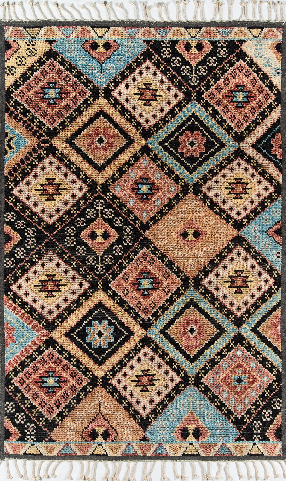 Momeni Nomad NOM-2 Hand Knotted Traditional Tribal Indoor Area Rug Black 8' x 11' NOMADNOM-2BLK80B0