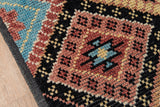 Momeni Nomad NOM-2 Hand Knotted Traditional Tribal Indoor Area Rug Black 8' x 11' NOMADNOM-2BLK80B0