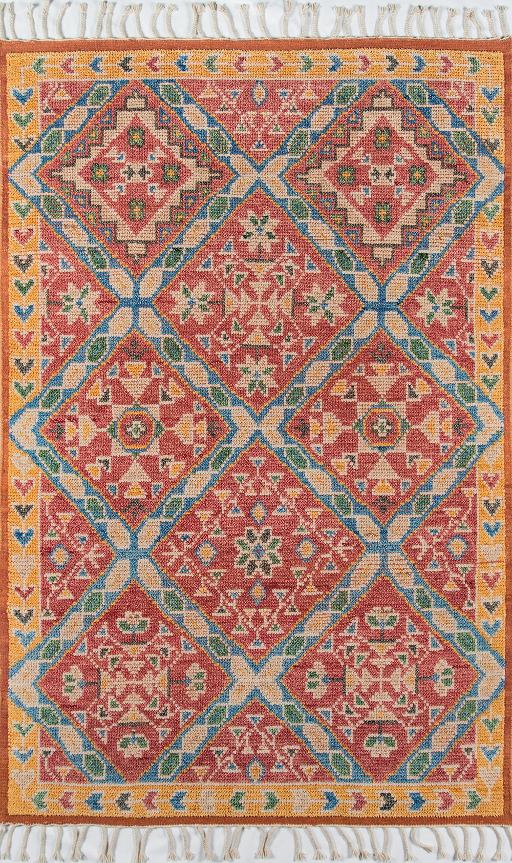 Momeni Nomad NOM-4 Hand Knotted Traditional Tribal Indoor Area Rug Rust 8' x 11' NOMADNOM-4RST80B0