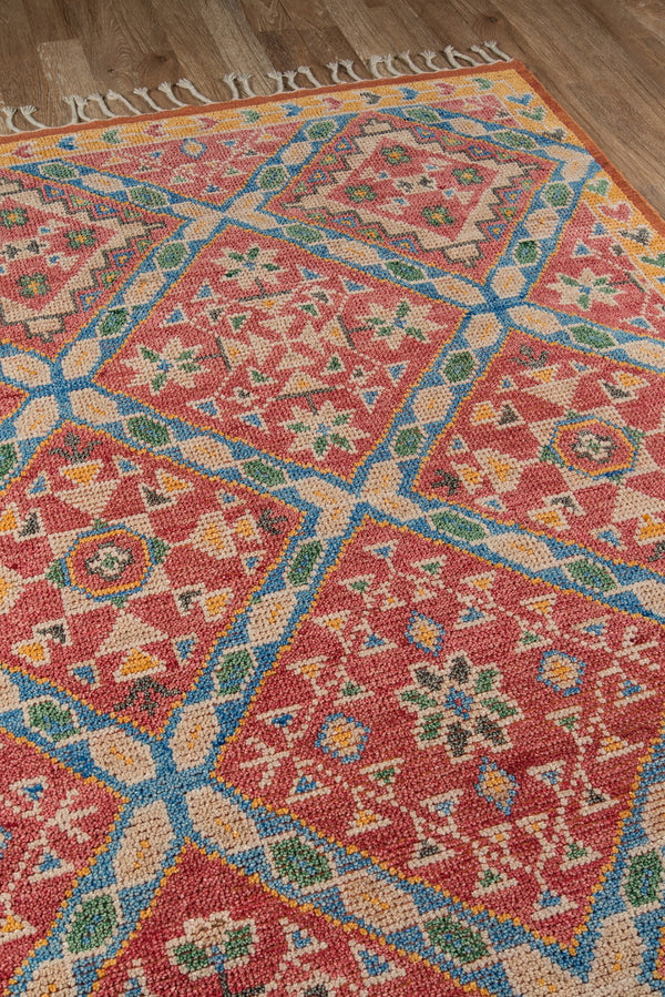 Momeni Nomad NOM-4 Hand Knotted Traditional Tribal Indoor Area Rug Rust 8' x 11' NOMADNOM-4RST80B0