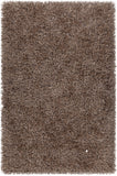 Chandra Rugs Nora 100% Polyester Hand Woven Contemporary Shag Rug Beige/Black 7'9 x 10'6