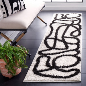 Safavieh Norway 202 Modern Power Loomed Rug Ivory / Black NOR202A-9