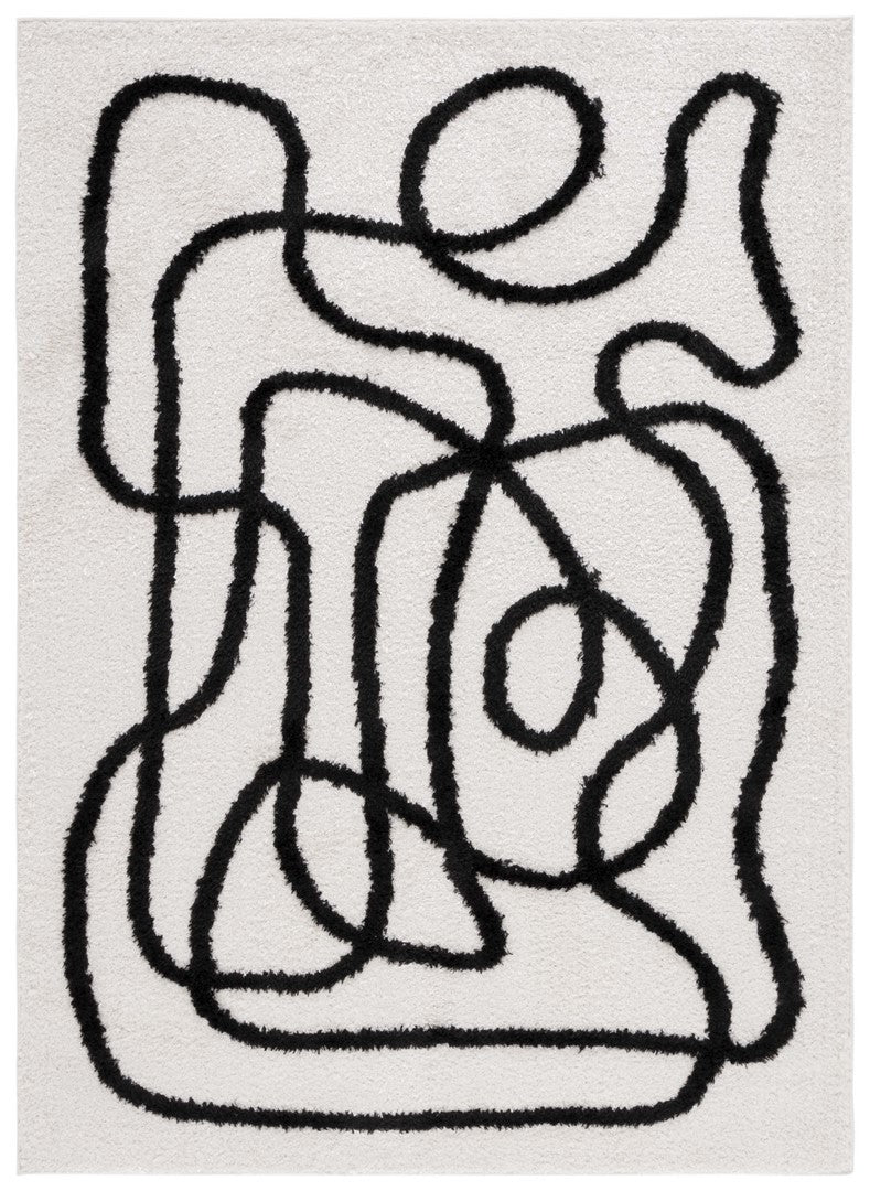 Safavieh Norway 202 Modern Power Loomed Rug Ivory / Black NOR202A-9