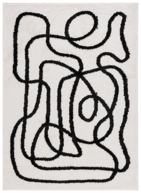 Safavieh Norway 202 Modern Power Loomed Rug Ivory / Black NOR202A-9