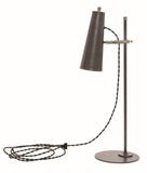 Norton Adjustable LED Table Lamp in Granite with Satin Nickel Accents