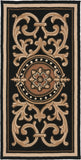 Monogram Berkeley Non- Hand Tufted Synthetic Rug in Black 3ft x 6ft