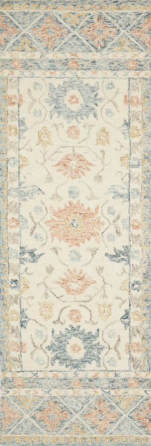 Loloi Norabel NOR-01 100% Wool Pile Hooked Contemporary Rug NORBNOR-01IVML93D0