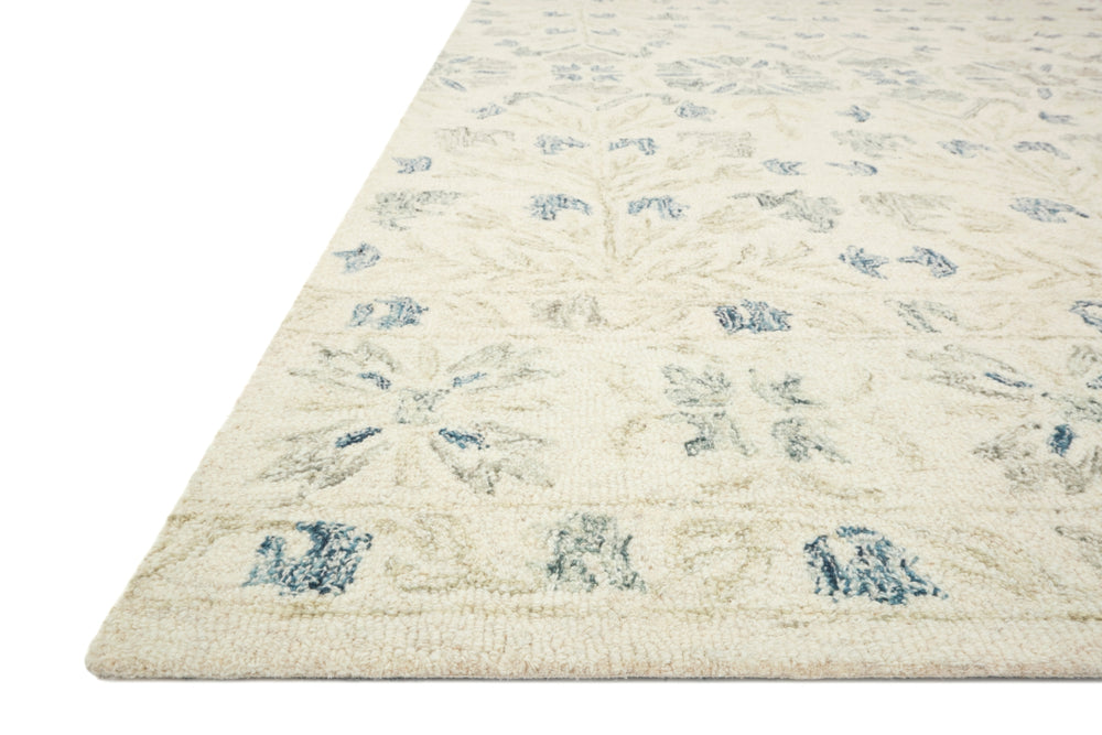 Loloi Norabel NOR-02 100% Wool Pile Hooked Contemporary Rug NORBNOR-02IVGY93D0