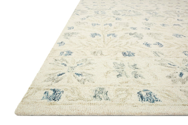 Loloi Norabel NOR-02 100% Wool Pile Hooked Contemporary Rug NORBNOR-02IVGY93D0