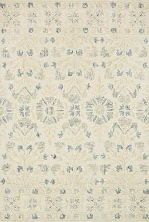 Loloi Norabel NOR-02 100% Wool Pile Hooked Contemporary Rug NORBNOR-02IVGY93D0