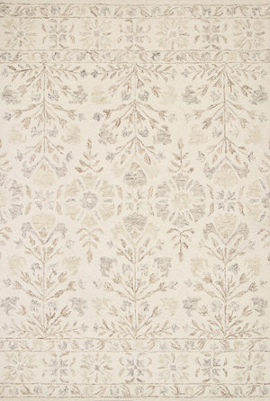 Loloi Norabel NOR-02 100% Wool Pile Hooked Contemporary Rug NORBNOR-02IVNE93D0