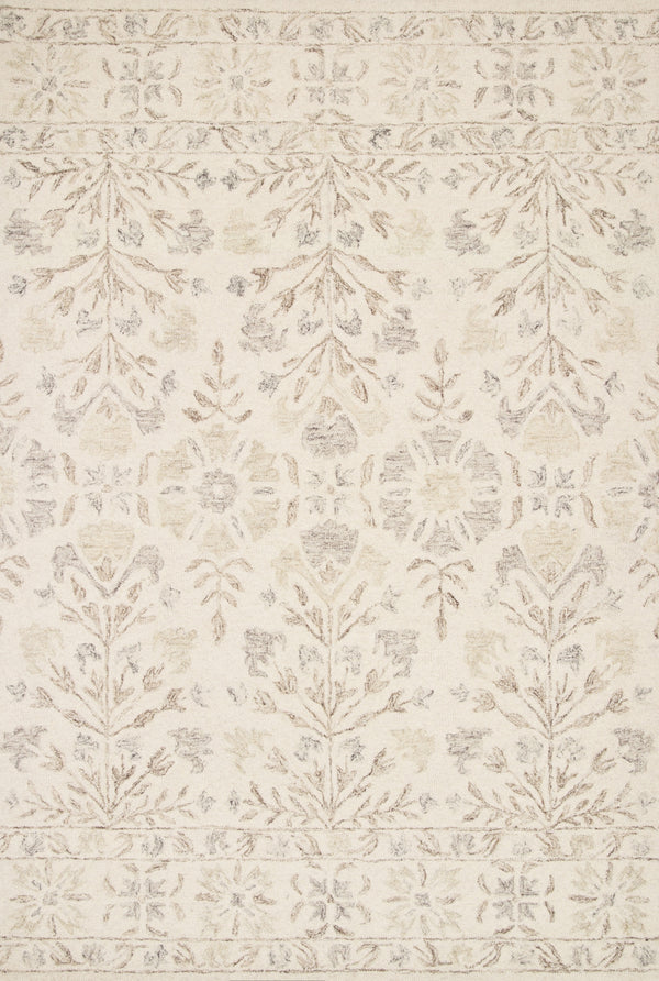 Loloi Norabel NOR-02 100% Wool Pile Hooked Contemporary Rug NORBNOR-02IVNE93D0