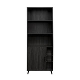 Walker Edison Nora Mid-century Modern/Contemporary 72" Cabinet Bookcase with Glass Shelves NORH1GGR