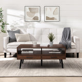 Walker Edison Nora Contemporary/Modern 40" Coffee Table with Hairpin Legs NORL1KDW