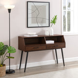 Walker Edison Nora Contemporary/Modern 44" Contemporary 2-Drawer Entry Table NORL2KDW