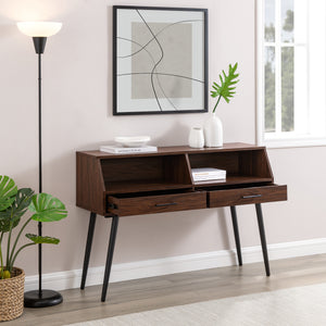 Walker Edison Nora Contemporary/Modern 44" Contemporary 2-Drawer Entry Table NORL2KDW