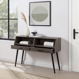 Walker Edison Nora Contemporary/Modern 44" Contemporary 2-Drawer Entry Table NORL2KSG