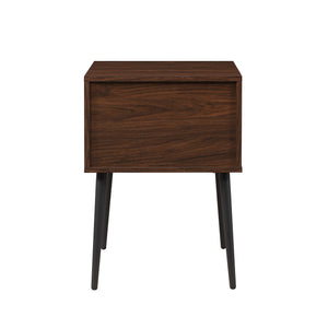 Walker Edison Nora Contemporary/Modern 18" 1-Drawer Contemporary Side Table with Open Storage NORL8KDW
