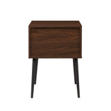 Walker Edison Nora Contemporary/Modern 18" 1-Drawer Contemporary Side Table with Open Storage NORL8KDW