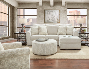 Fusion 140 Transitional Cocktail Ottoman 140 Passageway Vanilla