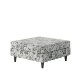 Fusion 170-C Transitional Cocktail Ottoman 170-C Freesia Denim 38" Square Cocktail Ottoman