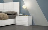 Anna Night Stand Large High Gloss White Self Close Runners.