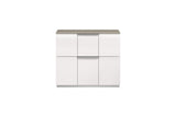 Whiteline Modern Living Daisy Night Stand High Gloss White Self Close Drawers NS1723-WHT