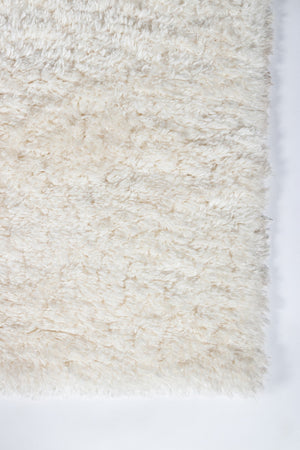 Momeni Novogratz Nola Shag NS-01 Machine Made Contemporary Solid Indoor Area Rug White 8' x 10' NSHAGNS-01WHT80A0