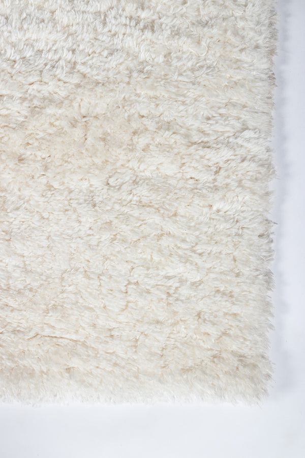 Momeni Novogratz Nola Shag NS-01 Machine Made Contemporary Solid Indoor Area Rug White 8' x 10' NSHAGNS-01WHT80A0