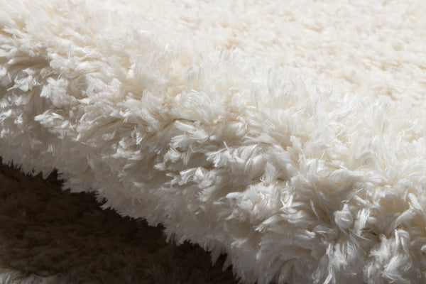 Momeni Novogratz Nola Shag NS-01 Machine Made Contemporary Solid Indoor Area Rug White 8' x 10' NSHAGNS-01WHT80A0