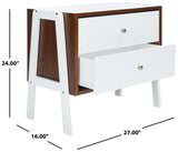 Safavieh Winchester Night Stand  Walnut / White NST1400B