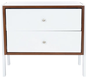 Safavieh Winchester Night Stand  Walnut / White NST1400B