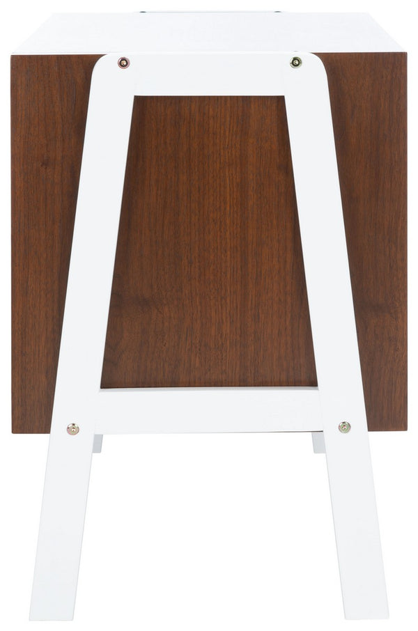Safavieh Winchester Night Stand  Walnut / White NST1400B