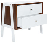 Safavieh Winchester Night Stand  Walnut / White NST1400B