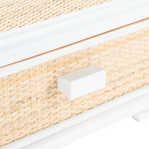 Safavieh Bea 1 Drawer 1 Shelf Nightstand White / Natural NST4000B