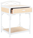 Safavieh Bea 1 Drawer 1 Shelf Nightstand White / Natural NST4000B