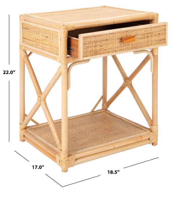Safavieh Bali 1 Drawer 1 Shelf Nightstand NST4001A