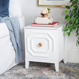 Safavieh Riya 1 Door Nightstand White Wood NST5006A