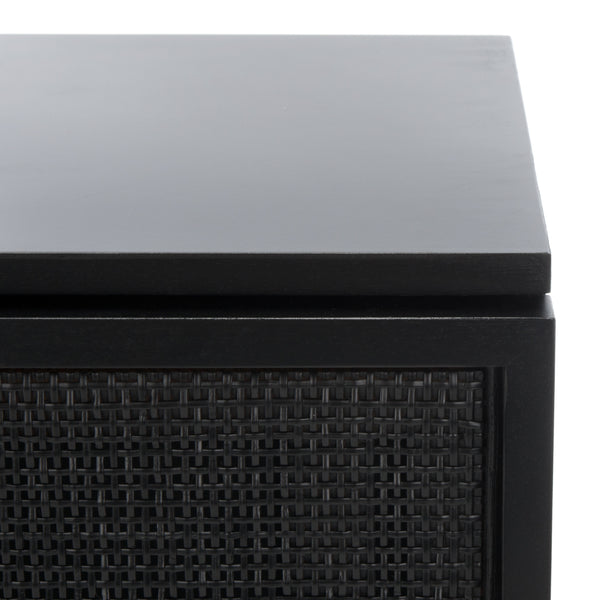 Zadie Modern Coastal Chic 2-Drawer Rattan Nightstand for Contemporary Bedroom Decor and Style