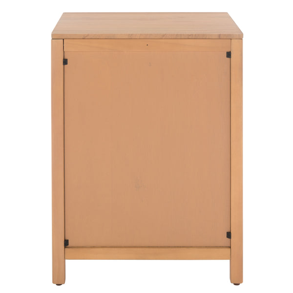 Miya Night Stand - Modern Rattan Accent Table with Drawer and Open Shelf for Stylish Organization