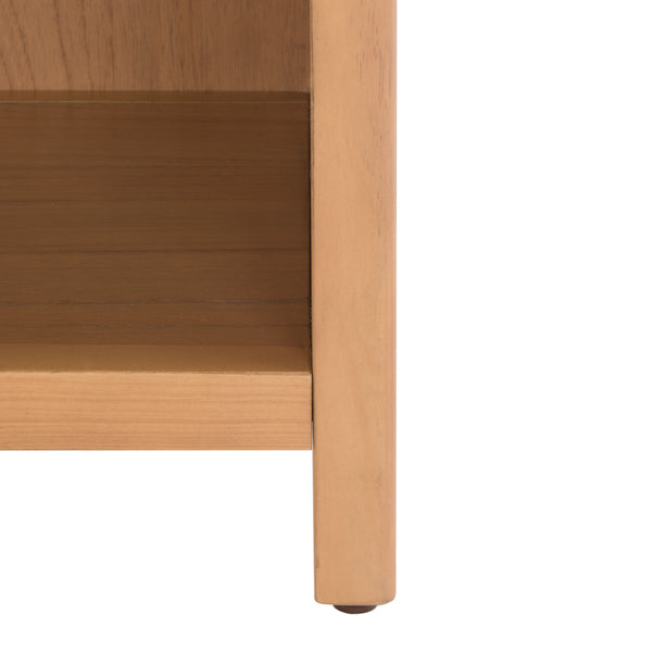 Miya Night Stand - Modern Rattan Accent Table with Drawer and Open Shelf for Stylish Organization