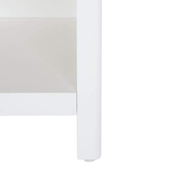 Miya Night Stand - Modern Rattan Accent Table with Drawer and Open Shelf for Stylish Organization