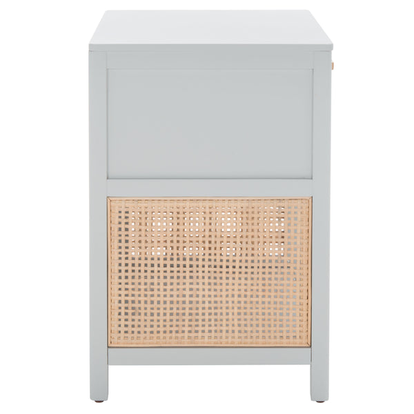 Miya Night Stand - Modern Rattan Accent Table with Drawer and Open Shelf for Stylish Organization