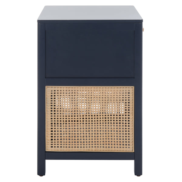 Miya Night Stand - Modern Rattan Accent Table with Drawer and Open Shelf for Stylish Organization