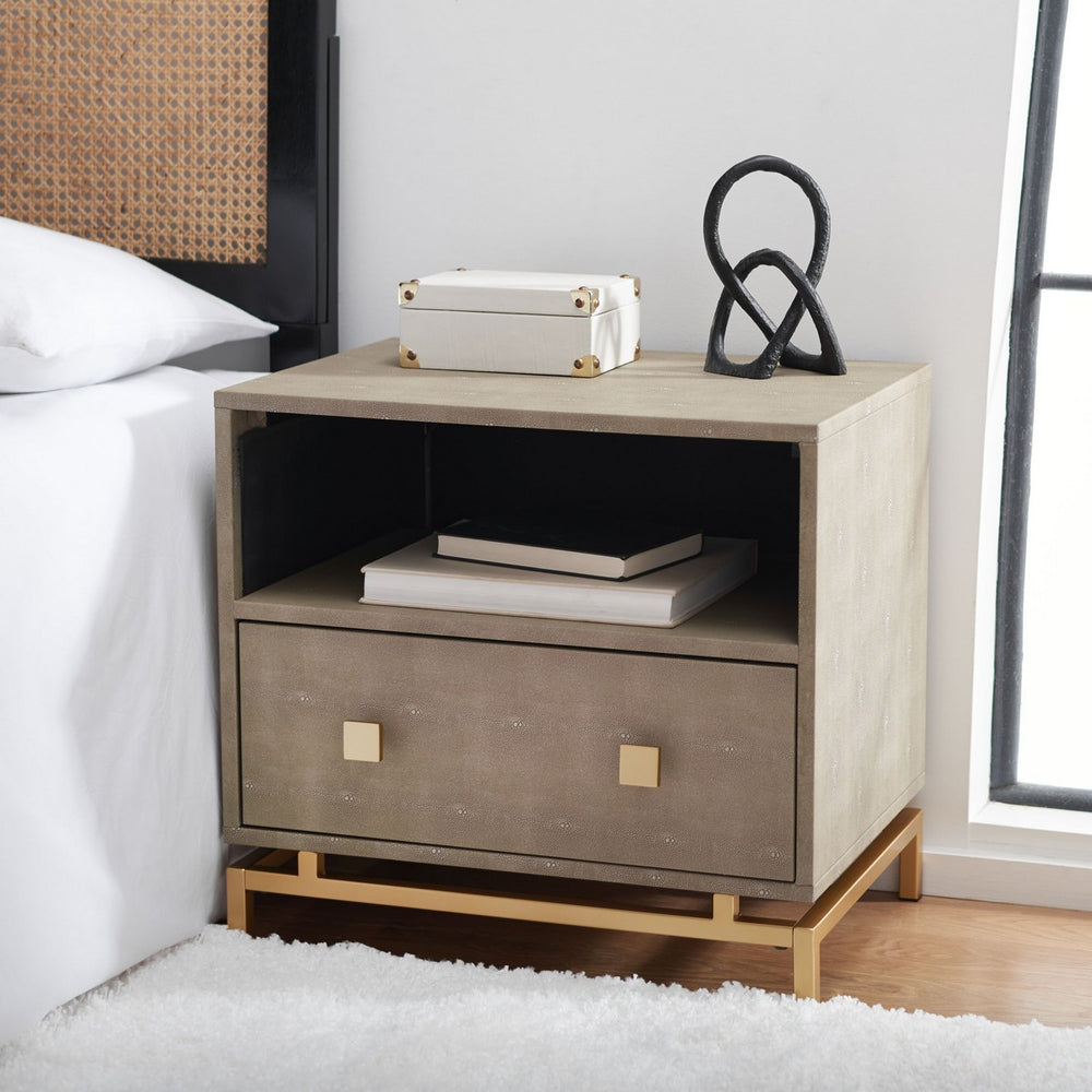 Meilana 1 Shelf 1 Drawer Nightstand