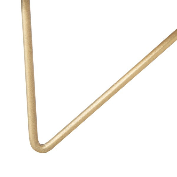 Raveena Nightstand in White Wash - Contemporary Storage Solution with Honeycomb Design & Brass Accents