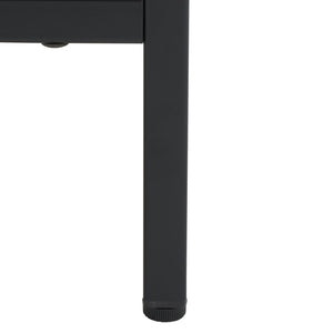 Safavieh Lylia 2 Drawer Nightstand Walnut / Black Legs / Black Handle Pb/ Mdf NST9605A