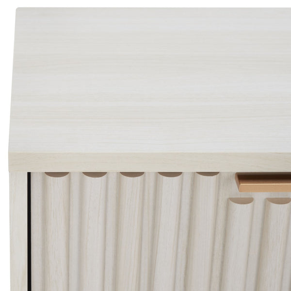 Safavieh Lylia 2 Drawer Nightstand White / Gold Legs / Gold Handle Pb/ Mdf NST9605C