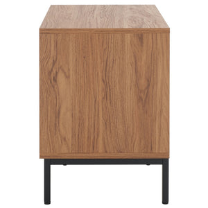 Safavieh Lylia 2 Drawer Nightstand Oak / Black Legs / Black Handle Pb/ Mdf NST9605D